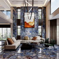 Dalles de pierre grès cérame grises Brazilianite de grandes dimensions 1000x3000mm pour la décoration intérieure commerciale des salons