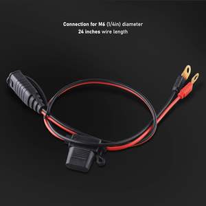 Harnais de câblage SafeAMP compatible <span class=keywords><strong>NOCO</strong></span> GC002 XConnect M6 12 AWG 14 pouces, adaptateur de câble de batterie isolé en PVC pour automobile - Product Image 5