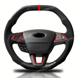 พวงมาลัย <span class=keywords><strong>MK1</strong></span>คาร์บอนไฟเบอร์หนังสำหรับ <span class=keywords><strong>Ford</strong></span> พวงมาลัยพาวเวอร์ฟอร์ดพวงมาลัยพาวเวอร์ของ MK3 MK2 2013-2017 2018-2020 ST <span class=keywords><strong>RS</strong></span> ST-line เครื่องทำความร้อนขนาดกะทัดรัด - Product Image 1