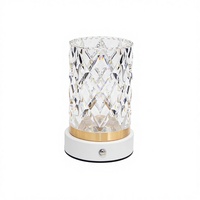 Lampe de bureau LED sans fil transparente réglable avec variateur tactile rechargeable, portable pour chambres et bureaux