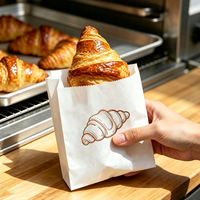 Sacs d'emballage alimentaire carrés personnalisés résistants à la graisse, enveloppes en papier colorées pour biscuits, hamburgers, croissants, pain et autres aliments