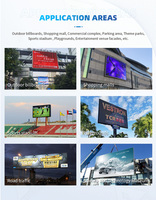 Écran d'affichage LED extérieur étanche haute luminosité P4 P6.67 P8 P10 pour publicité commerciale et signalétique