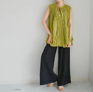 Nuovi <span class=keywords><strong>Pantaloni</strong></span> Estivi a Vita Alta in Misto <span class=keywords><strong>Lino</strong></span> e Cotone, Gamba Larga, Casual, da Donna, Streetwear, Personalizzabili con Logo OEM - Product Image 3