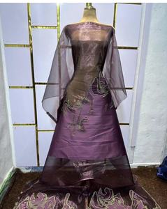 2025 di alta qualità <span class=keywords><strong>in</strong></span> poliestere <span class=keywords><strong>Organza</strong></span> africana Jacquard broccato tessuto per le donne bel vestito - Product Image 5