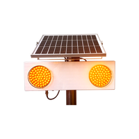 Feux de signalisation routière solaires en aluminium, feux de signalisation LED clignotants solaires