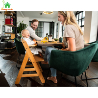 Chaise haute multifonctionnelle en bois pour bébé Hauteur réglable avec ceinture de sécurité pour siège bébé pour tout-petits enfants