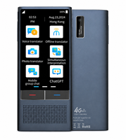 Dispositivo Traductor de Voz con IA, Pantalla IPS de 3.1 Pulgadas, 117 Idiomas, Tarjeta SIM 4G, Internet, 8G de Memoria, Grabación Inteligente