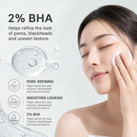 Lotion Exfoliante Visage Anti-âge au Collagène, Acide Salicylique 2% BHA, Acide Hyaluronique et Vitamine C, Réductrice de Pores, Marque Blanche