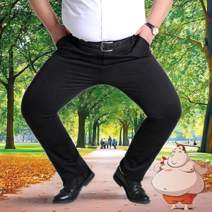 Pantalones de Vestir Formales de Verano para Hombre, Talla Grande, Ligeros, Transpirables, Holgados, Elásticos, Sin Arrugas, Rectos, para Oficina - Product Image 2