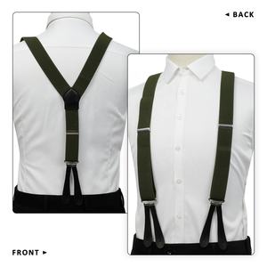 Tirantes de Cuero PU Elegantes para Hombre, Duraderos, Elásticos, de Última Moda, con Diseño en <span class=keywords><strong>Y</strong></span>, Ajustables con Metal <span class=keywords><strong>y</strong></span> Acero - Product Image 2