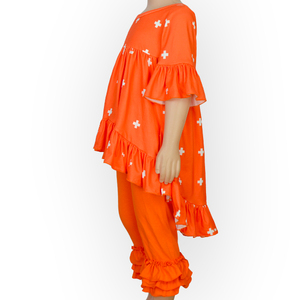 Robe pour filles style hip-hop à manches longues et volants, personnalisable par impression numérique, vente en gros de vêtements pour bébés - Product Image 5