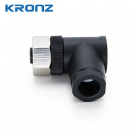 Connecteur de câblage sur site KRONZ M12 4 broches femelle à code A, connexion à vis, IP67, pour capteur industriel, actionneur, automatisation