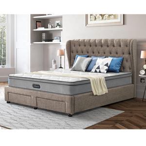 Lüks Modern yatak odası takımı yatak şiltesi kral yüksek yoğunluklu köpük bahar ev mobilya sıkıştırılmış/haddelenmiş özelleştirilmiş boyutu - Product Image 1