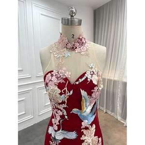 <span class=keywords><strong>Vestidos</strong></span> <span class=keywords><strong>de</strong></span> aniversario <span class=keywords><strong>de</strong></span> <span class=keywords><strong>boda</strong></span> personalizados <span class=keywords><strong>para</strong></span> mujer, Cheongsam vestido <span class=keywords><strong>de</strong></span> <span class=keywords><strong>noche</strong></span> rojo tradicional chino, apliques, <span class=keywords><strong>2022</strong></span> <span class=keywords><strong>de</strong></span> lujo - Product Image 5