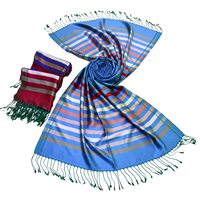 Top Marque 100% Pure Soie Jacquard Châles À La Main Numérique Imprimé Long Nouveau Style Foulards pour L'automne