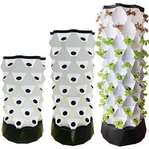 New agricultural greenhouse rotary aeroponic Tower garden vertical hydroponic system