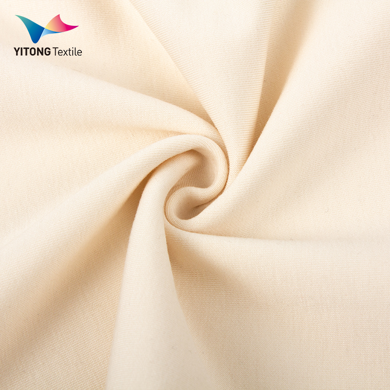 Custom Design 240 Gsm Cotton Viscose Fabric 46% Viscose 46% Cotton 8% Spandex Fabric for Loungewear