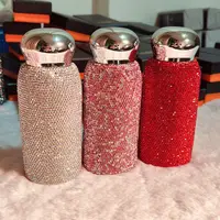 Termos Wanita 304 Grosir Bertatahkan Berlian Warna Tinggi Cangkir Saku Mini Jaring Merah Cangkir Pelajar Cantik