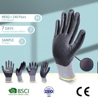 Gants Hyflex en nitrile à pois de calibre 4121X 15 Gants industriels enduits de nitrile Chine Gants personnalisés en gros avec logo