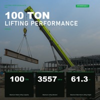 Grue de camion d'occasion 100 tonnes 8x4 à vendre, avec boîte de vitesses et moteur NOMIZOOMLION, hauteur de levage 88,4 m