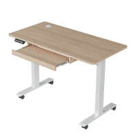 Bureau électrique réglable en hauteur à moteur unique avec tiroir, table de jeu intelligente pour ordinateur, idéal pour la maison, l'étude et le travail
