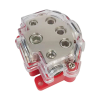 Bloc de distribution d'alimentation audio pour voiture 5 voies, entrée 0/2/4 AWG, sortie 2/4/8 AWG, répartiteur de masse pour amplificateur