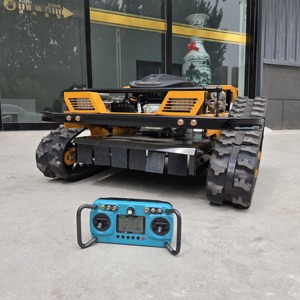 Hot Selling Tracked Remote-Controlled Heavy Duty Electric Lawn <strong>Mower</strong> Cordless <strong>Rotary</strong> Blade <strong>Mower</strong> Intelligent Lifting Features - Product Image 1