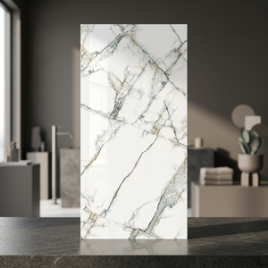 Albeta Aqua White Glossy Polished Glazed Porcelain Tiles 24x48inch Premium Floor Wall Tile Wholesale - Product Image 2