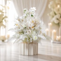 Centro de Mesa con Bola de Flores Artificiales Multicolores para Bodas, Fiestas de Cumpleaños, Eventos al Aire Libre, Decoración de Mesa