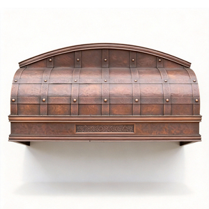 <span class=keywords><strong>Hotte</strong></span> murale en cuivre gaufré antique, options solaires et gaz, design de cuisine de luxe style méditerranéen, contrôlée par application pour VR - Product Image 2