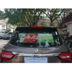 Táxi/carro janela traseira levou exibição publicidade Interior transparente levou tela 12V WiFi controle do telefone