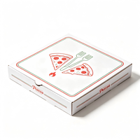 Boîte à pizza rigide en carton ondulé biodégradable, finition mate, impression personnalisée, qualité alimentaire, pour pizzeria, à emporter et livraison