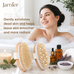 Jarnier FSC Factory Wholesale 100% Natural Vegan Sisal Bristle Exfoliating <strong>Brush</strong> <strong>Bamboo</strong> Wooden Handle Shower Dry Body Bath <strong>Brush</strong> - Product Image 3
