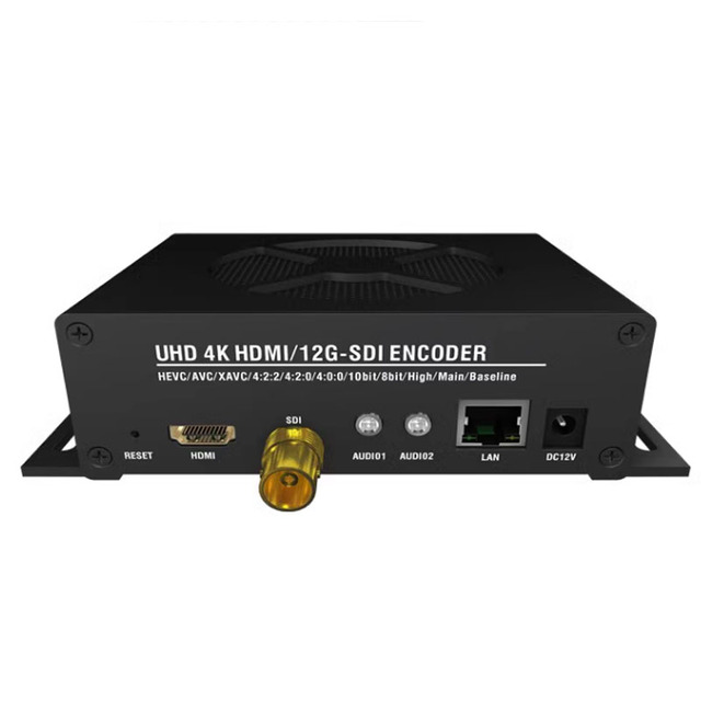 4K60 12G-SDI Video Encoder Srt Rtmp Webcast USB Flash Drive /SD Card NVR Recording H265 Dual Input SDI Encoder
