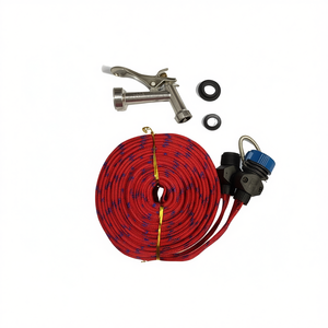 Tubo di aspirazione aria 10M rosso intrecciato con ugello in metallo e connettori per uso automobilistico - Product Image 2