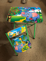 Ensemble table et chaise pliantes pour enfants, design moderne et cartoon, bureau et chaise pour enfant, table d'étude