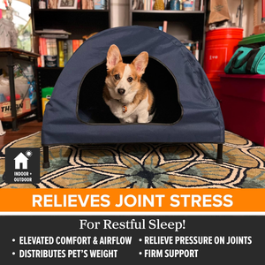 Outdoor Waterproof <strong>Metal</strong> Stainless Steel Frame Pet Cooling <strong>Bed</strong> Raised Breathable Elevated <strong>Dog</strong> Cot House - Product Image 2