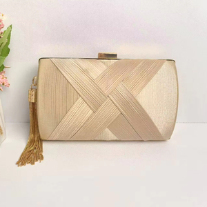 Bolso de Mano Moderno con Cierre de Cremallera, Dos Correas de Cadena, Impermeable, para Cena, con Borla de Seda, para Vestido de Novia, Noche, Unisex - Product Image 1