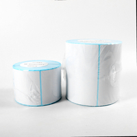 Etiquetas Adhesivas en Blanco, Etiquetas de Código de Barras con Revestimiento, Rollo de Etiquetas Térmicas Impermeables de 75*50mm para Supermercado