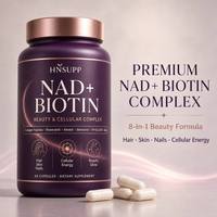 Capsules Antioxydantes NAD+ Biotine à Marque Blanche OEM, Peptides de Collagène, Resvératrol, Beauté, Énergie Cellulaire, Cheveux, Peau, Ongles, Adulte