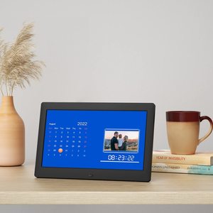 10.1 inch ngày đồng hồ âm nhạc video vòng lặp Album ảnh Tính năng mất trí nhớ hình ảnh báo động Lịch nhựa kỹ thuật số LCD Khung mục Chứng Khoán - Product Image 6