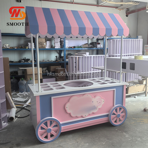 Chariot à bonbons rose et bleu personnalisé, design élégant, en acrylique, décoration de fête de luxe, chariot à bonbons pour événements festifs - Product Image 4