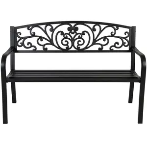 Outdoor Furniture Modern Patio <strong>Bench</strong> Carton Iron <strong>Leisure</strong> 2019 Garden <strong>Bench</strong>,50x24x34.6 Inch Black 50x24x34.6 Inch Accepted 200pcs - Product Image 1