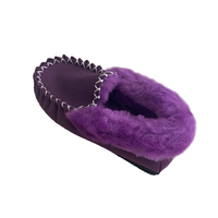 Mocassins d'hiver chauds en fourrure mérinos faits à la main chaussures plates chaussures en cuir de mouton véritable avec fourrure à l'intérieur pour femmes
