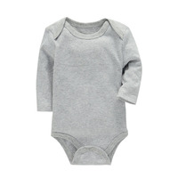 Populaire Combinaison Bébé Coton Couleur Unie Filles Garçons Manches Longues Nouveau-Né Body Vêtements