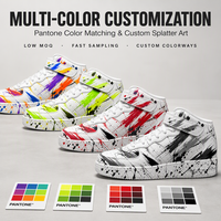 Chaussures de course blanches personnalisées avec logo de designer, respirantes, à lacets, baskets tendance pour hommes