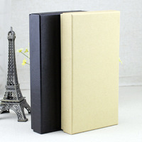Boîte cadeau personnalisée avec couvercle et base, pour portefeuille long, ceinture ou pochette, en papier spécial grainé simili cuir avec doublure blanche