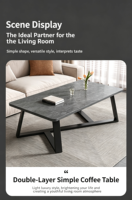Table basse carrée moderne de luxe avec plateau en bois durable, écologique et décorative pour la maison, les salons, petite taille