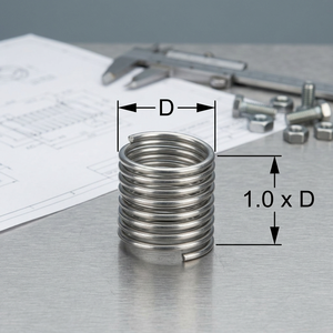 Insertos de Rosca de Acero Inoxidable FERVI 304 M24x2mm H=1XD, 5 Piezas - Product Image 3