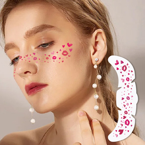 Tùy Chỉnh Không Thấm Nước Tàn Nhang Khuôn Mặt Hình Xăm Sexy Tạm Thời Long Lanh Trang Điểm Thiết Kế Cho Phụ Nữ Cô Gái Thời Trang Giáng Sinh Lấy Cảm Hứng - Product Image 3